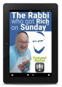the rabbi who got rich on sunday podcast series main image as seen on a tablet